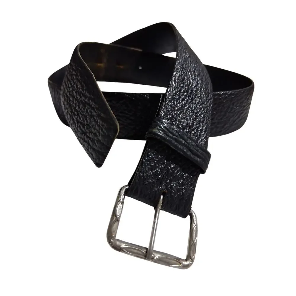 Mens size 36 Shark Belt Casual Professional Teacher Casual Black Leather Luxury